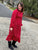 Lady In Red Polka Dress