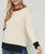 Cream Contrast Sweater