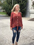 Rust Button Down Top