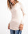 Cream Long Sleeve Rib Top