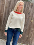 Cream Contrast Sweater