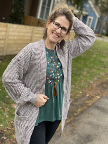 Multi-Color Plaid Cardigan