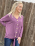 Eggplant Button Down Top