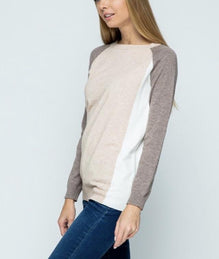 Avery Color Block Sweater Top
