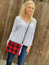 Heather Grey Button Down Top